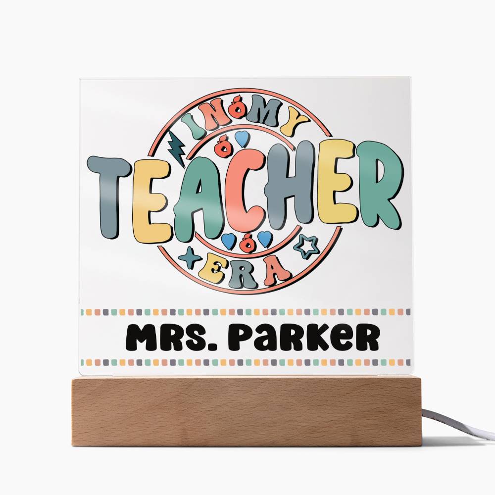 Teacher Square Acrylic Plaque 16