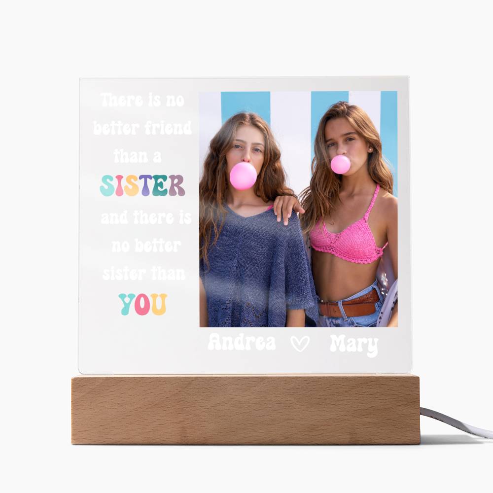 Best Friends Forever 17 - Acrylic Square Plaque (white text)