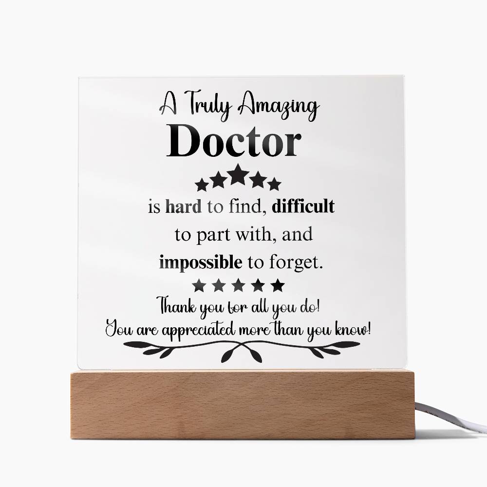 Personalized Doctor Gift - Acrylic Square Plaque