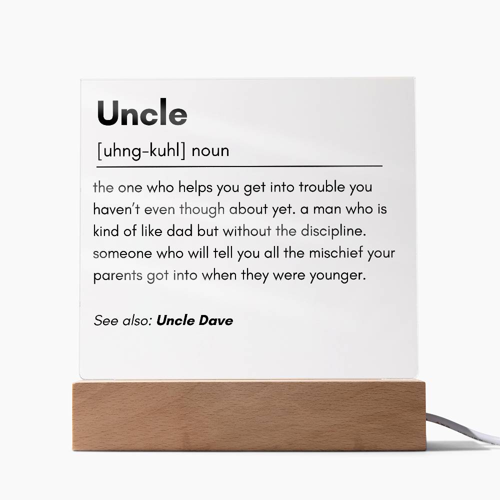 Uncle Definition Acrylic Plaque 1