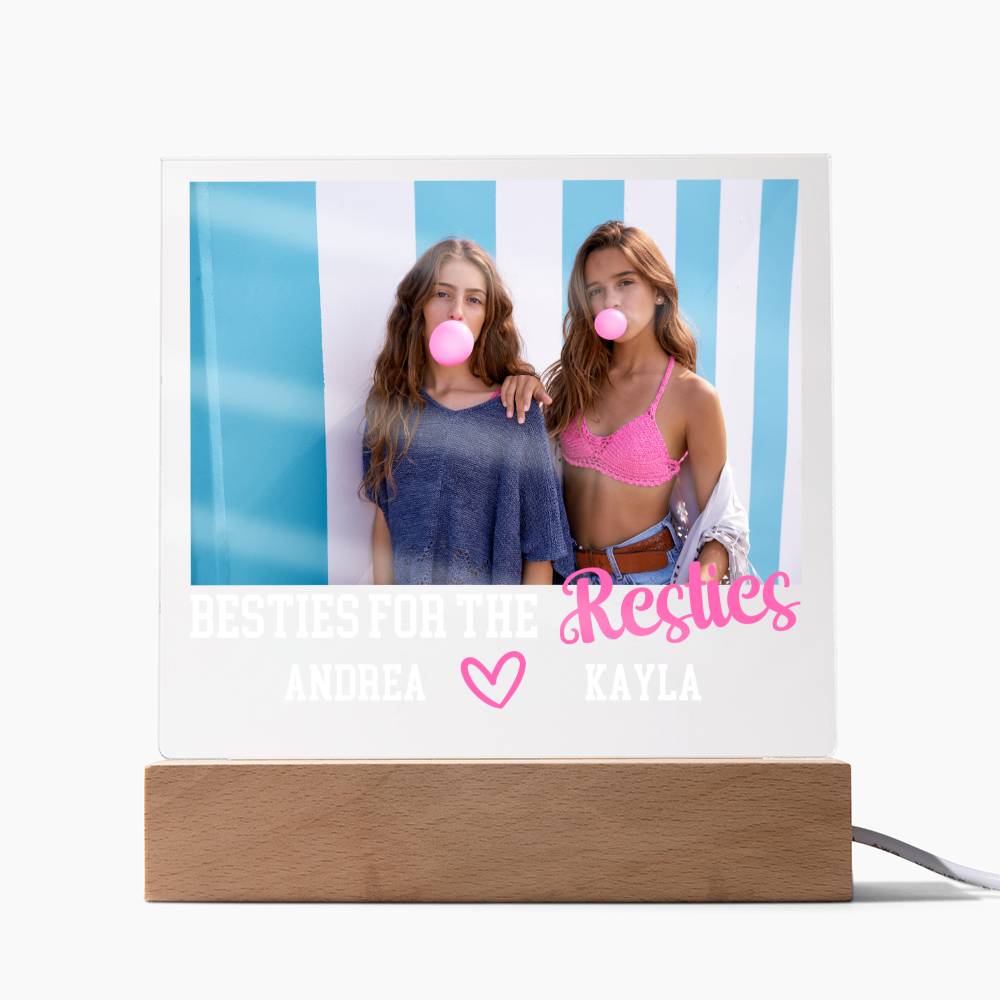 Best Friends Forever 10 - Acrylic Square Plaque (white text)