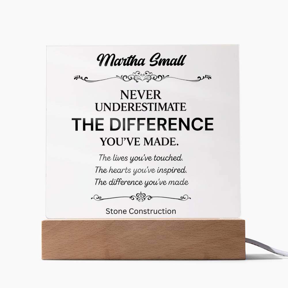 Personalized Difference Maker Plaque 1