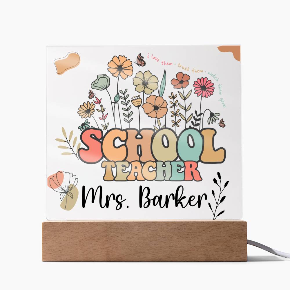 Teacher Square Acrylic Plaque 3