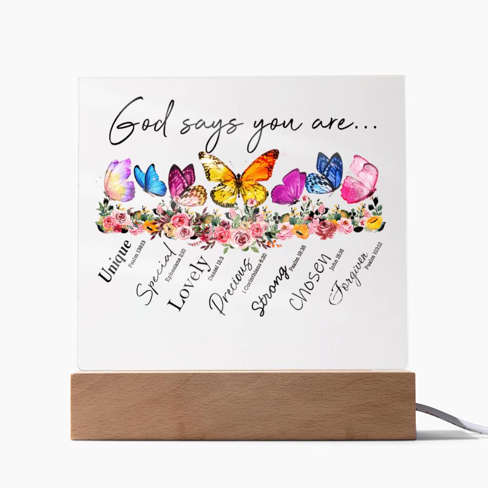 God Says You Are - Bible Verse Plaque 2