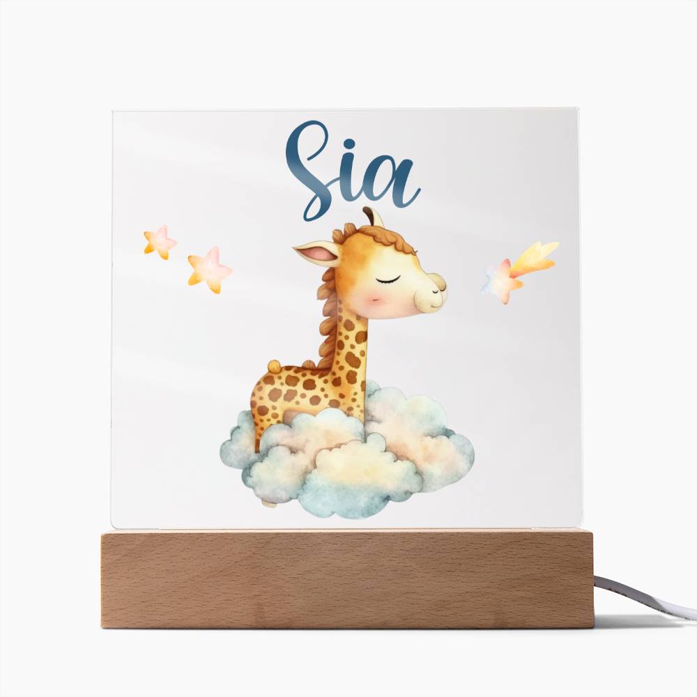 Nachtlicht Personalisiert Mit Namen - Acrylic Square Plaque