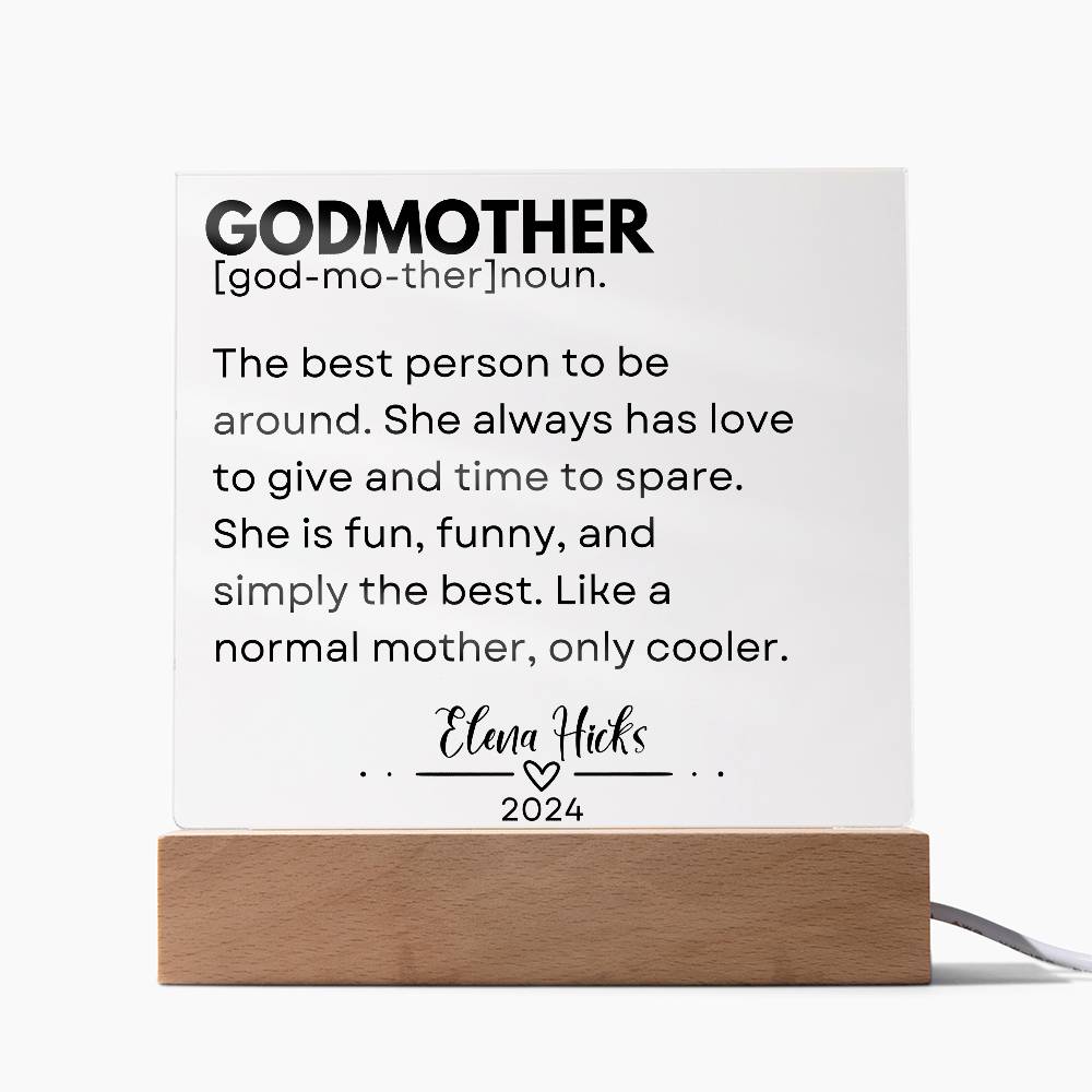 Personalized Godparents Gift 7 - Acrylic Square Plaque