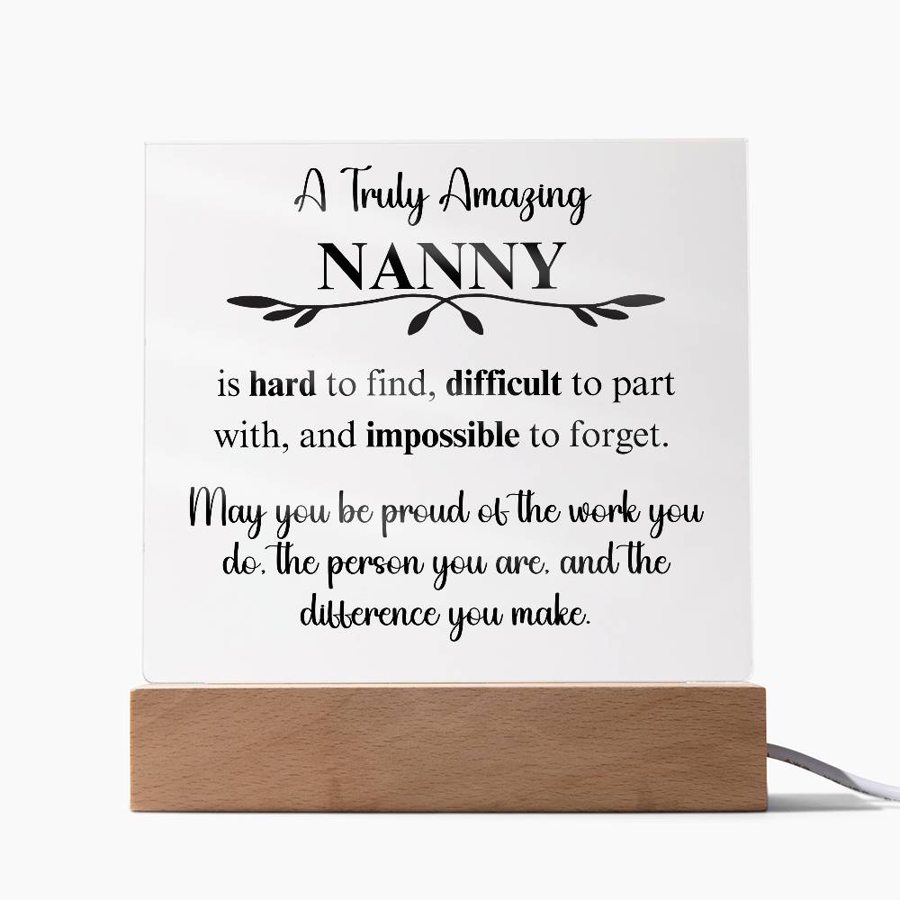 Personalized Gift For Babysitter - Acrylic Square Plaque