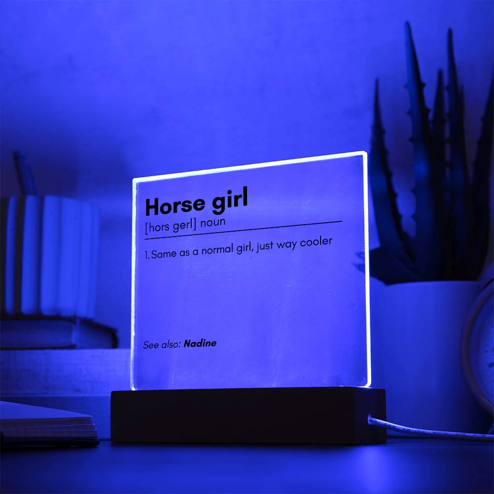 Horse Girl Definition Acrylic Plaque 1