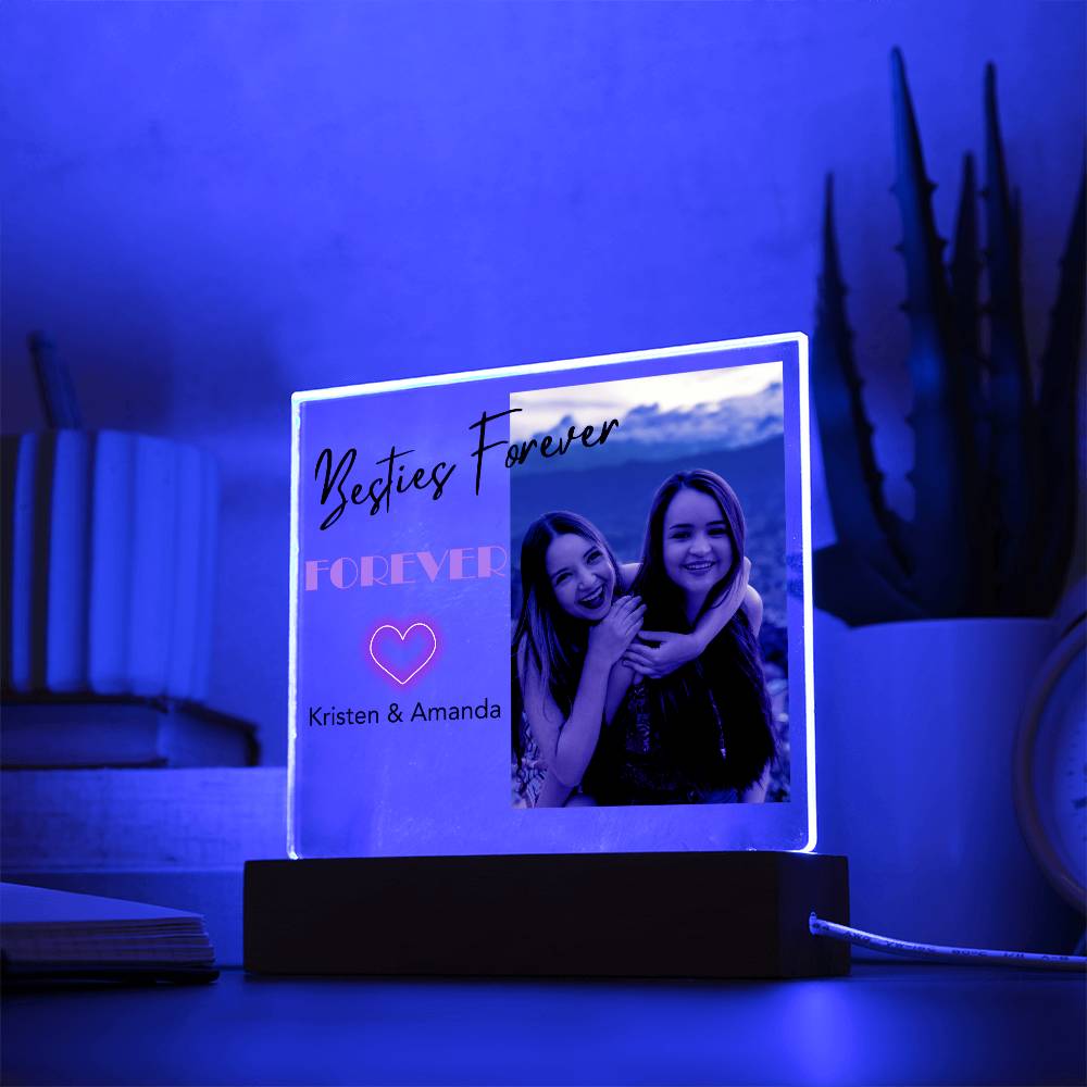 Best Friends Forever 2 - Acrylic Square Plaque (black)
