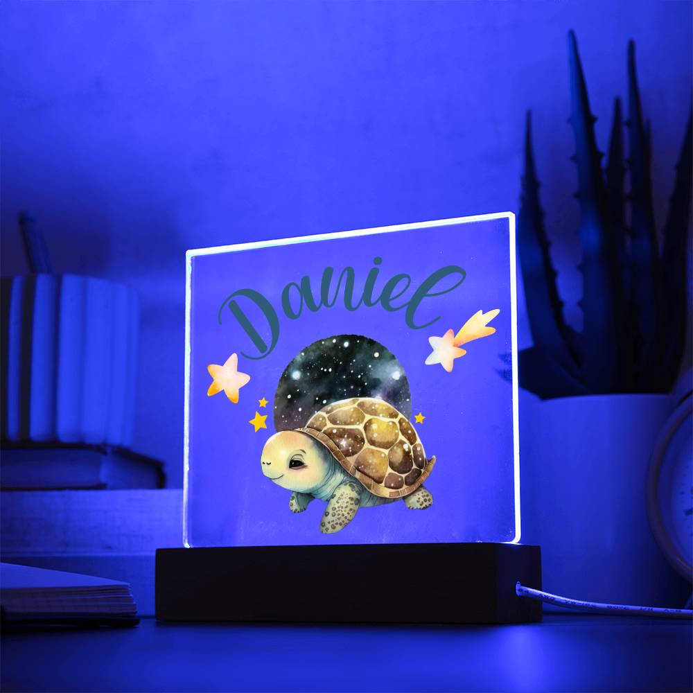 Nachtlicht Personalisiert Mit Namen - Acrylic Square Plaque