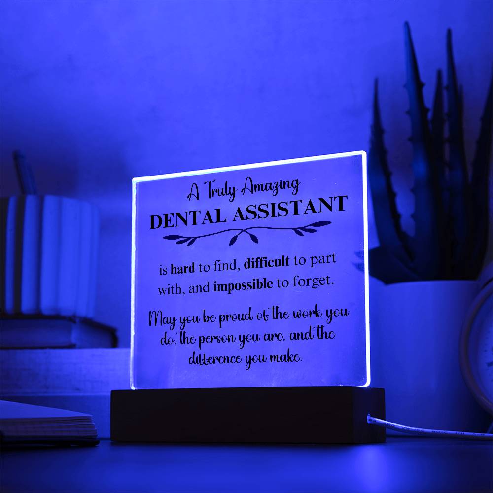 Personalized Dental Assitant Gift - Acrylic Square Plaque