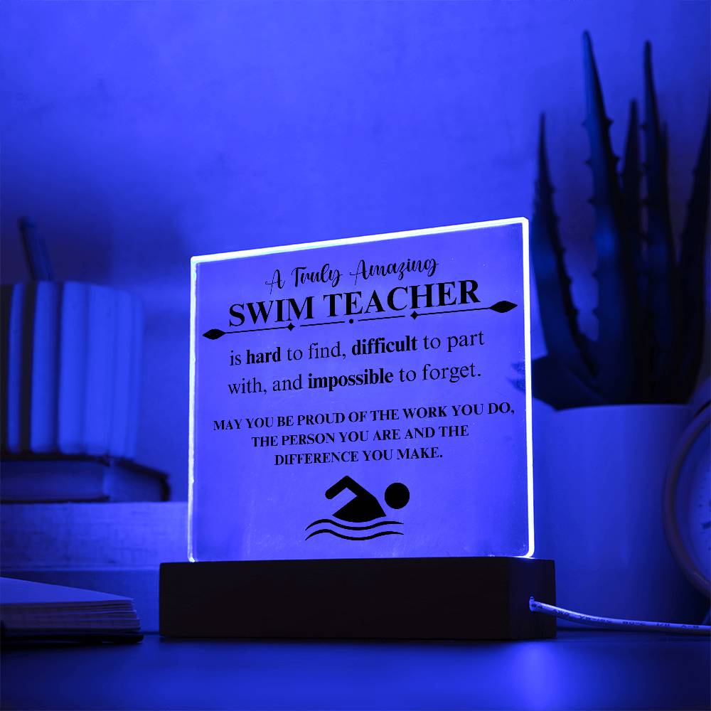 Swim Coach Gift 3 - Acrylic Square Plaque