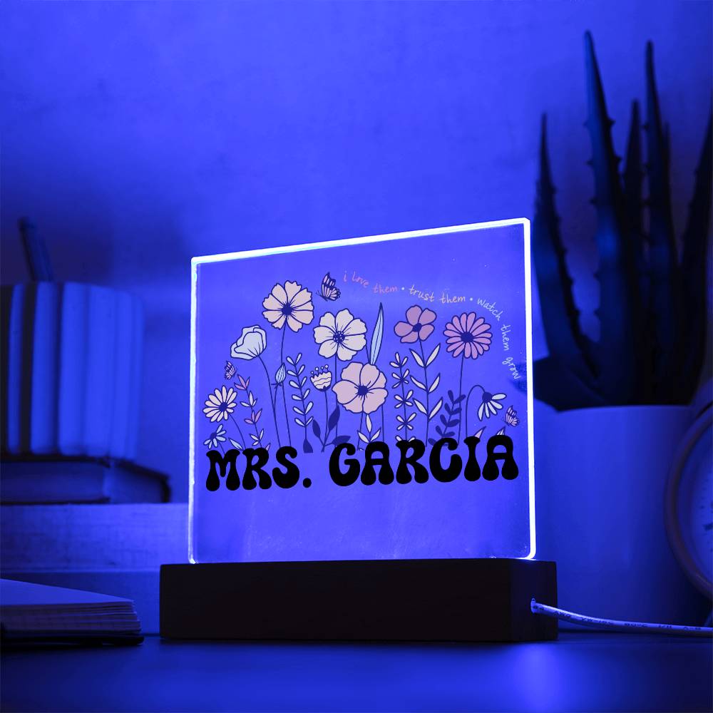 Teacher Square Acrylic Plaque 6