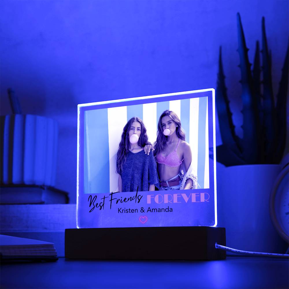 Best Friends Forever 7 - Acrylic Square Plaque (black)