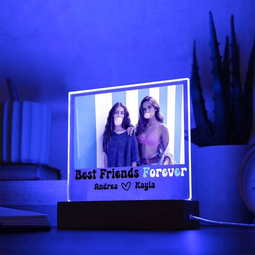 Best Friends Forever 14 - Acrylic Square Plaque (black text)