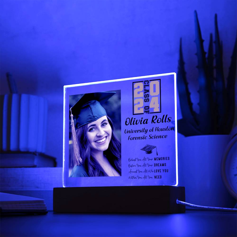 Custom Graduation Gift - Acrylic Square Plaque 8