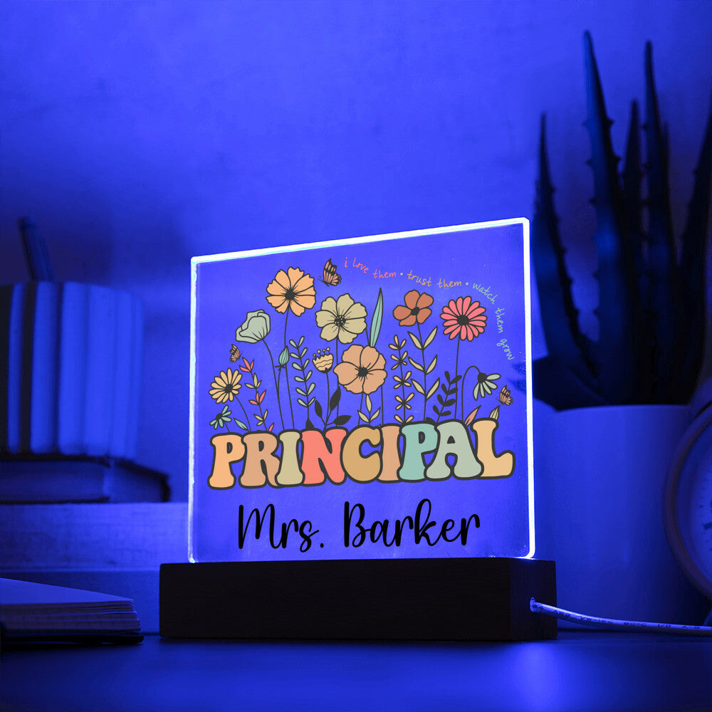 Principal 1 - Square Acrylic Plaque