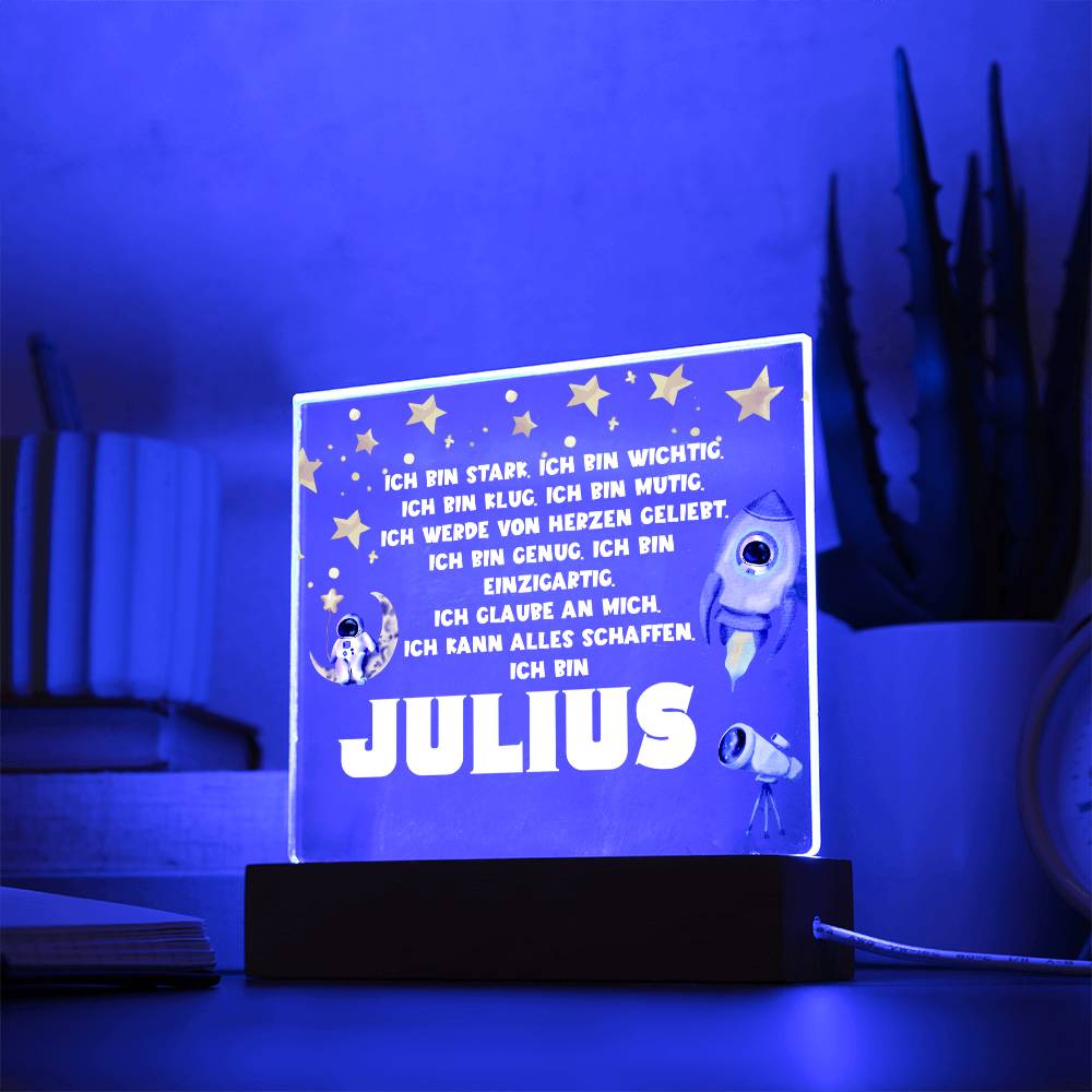 Personalisiertes Geschenk Zum Schulanfang - Acrylic Square Plaque