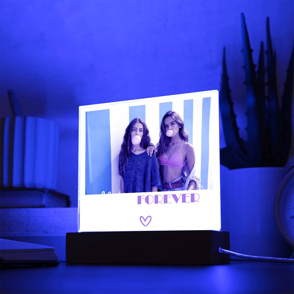 Best Friends Forever 8 - Acrylic Square Plaque (white)