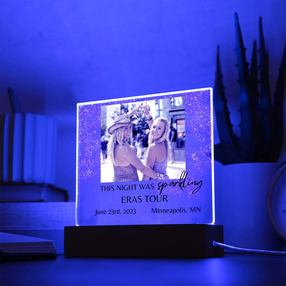 Eras Tour - Sparkling Night - Acrylic Square Plaque(Black Text)