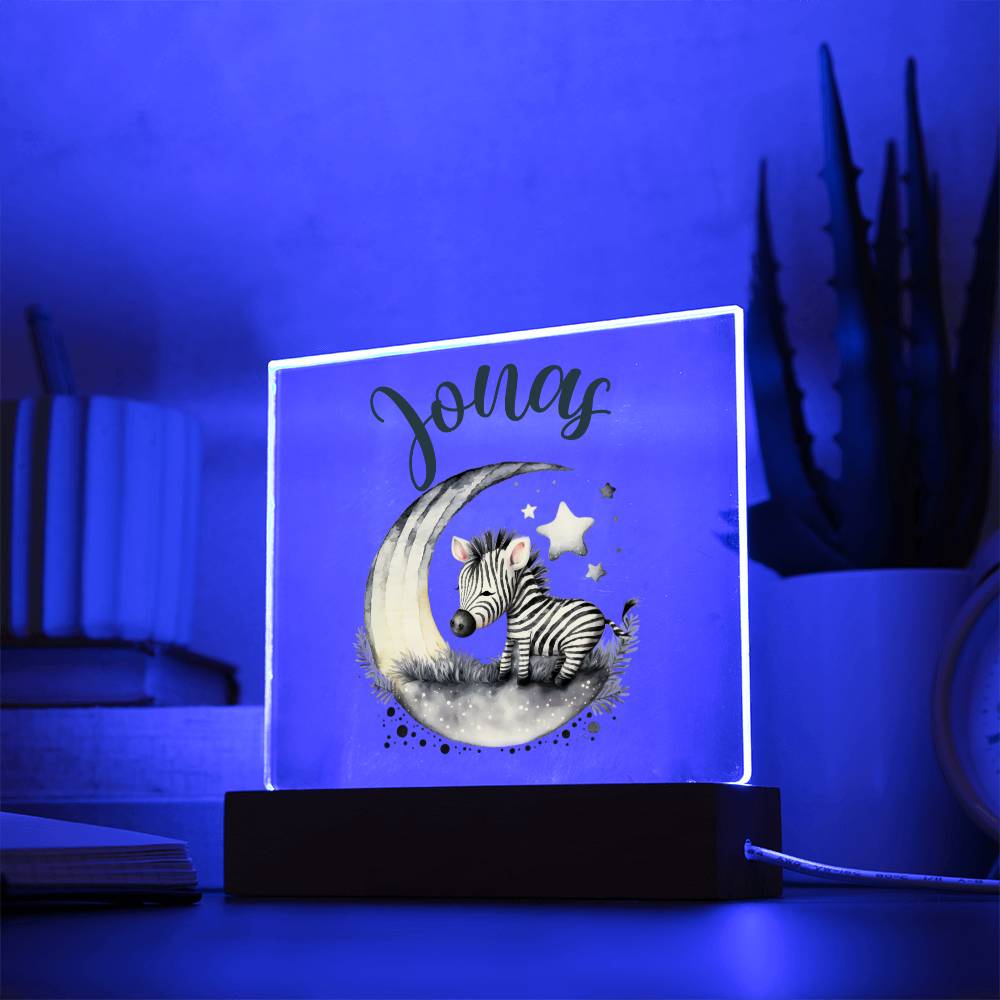 Nachtlicht Personalisiert Mit Namen - Acrylic Square Plaque