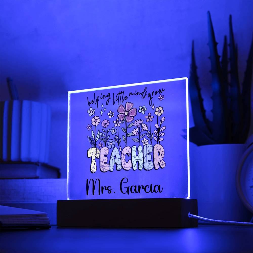 Teacher Square Acrylic Plaque 2