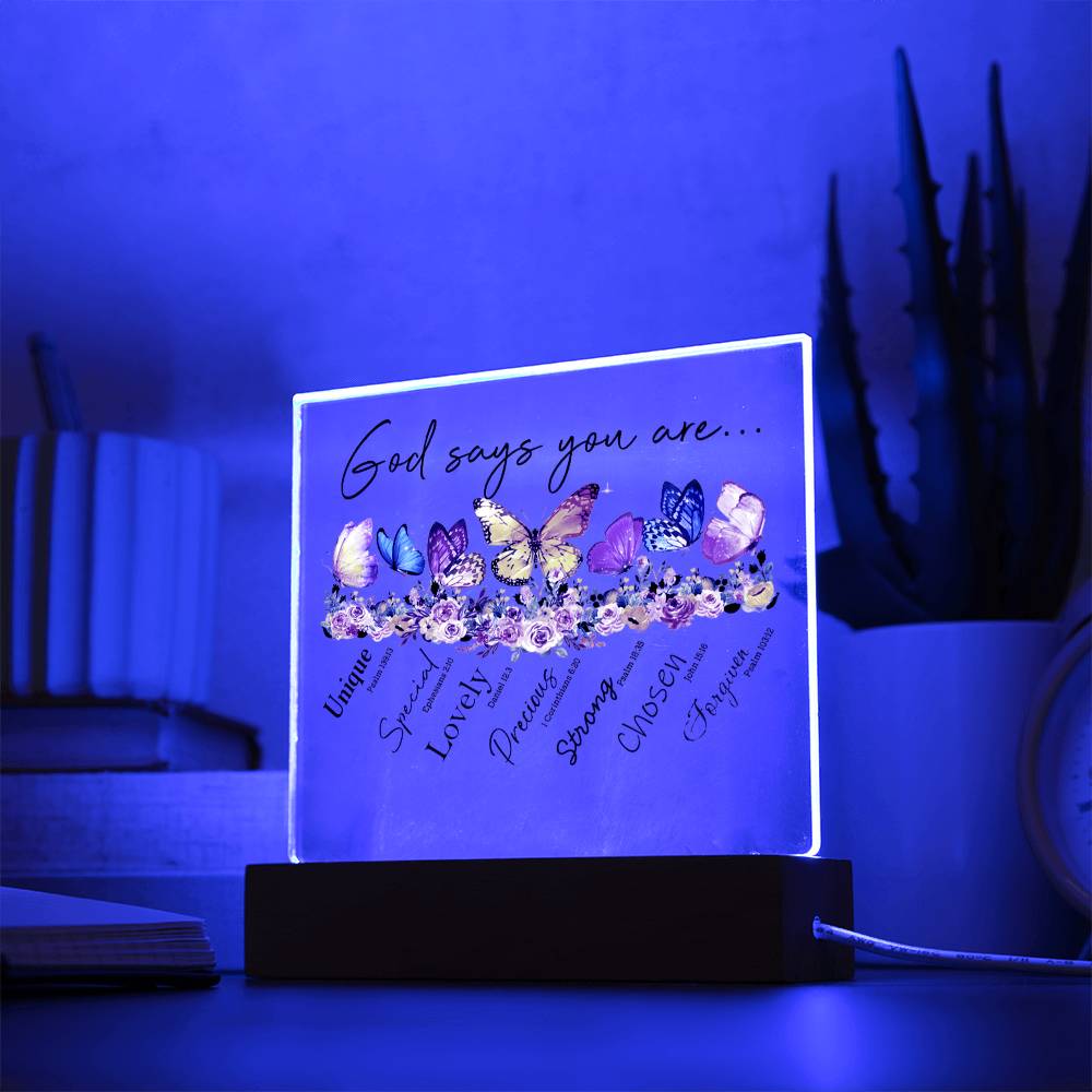 God Says You Are - Bible Verse Plaque 2