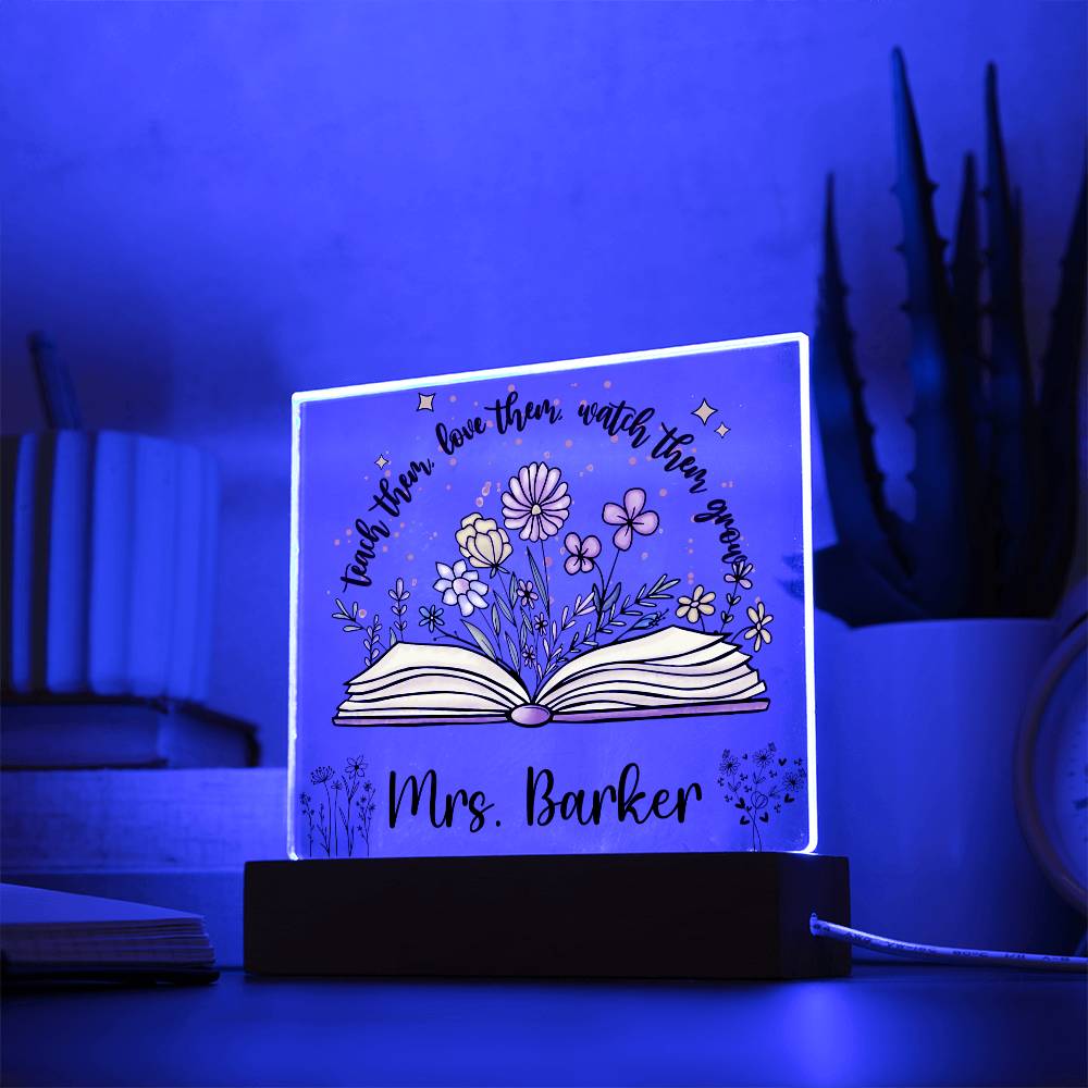 Teacher Square Acrylic Plaque 1