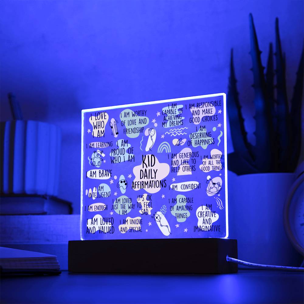 Daily Reminder Acryl Kids 4 - Acrylic Square Plaque