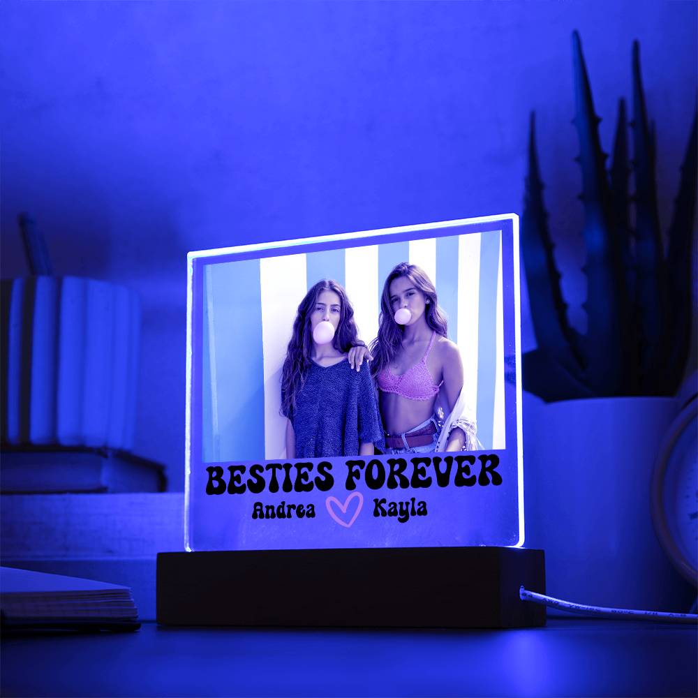 Best Friends Forever 12 - Acrylic Square Plaque (black text)