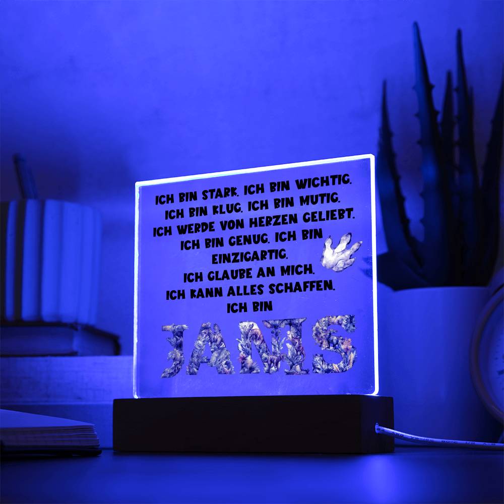 Personalisiertes Geschenk Zum Schulanfang - Ich Claube An Mich - Acrylic Square Plaque