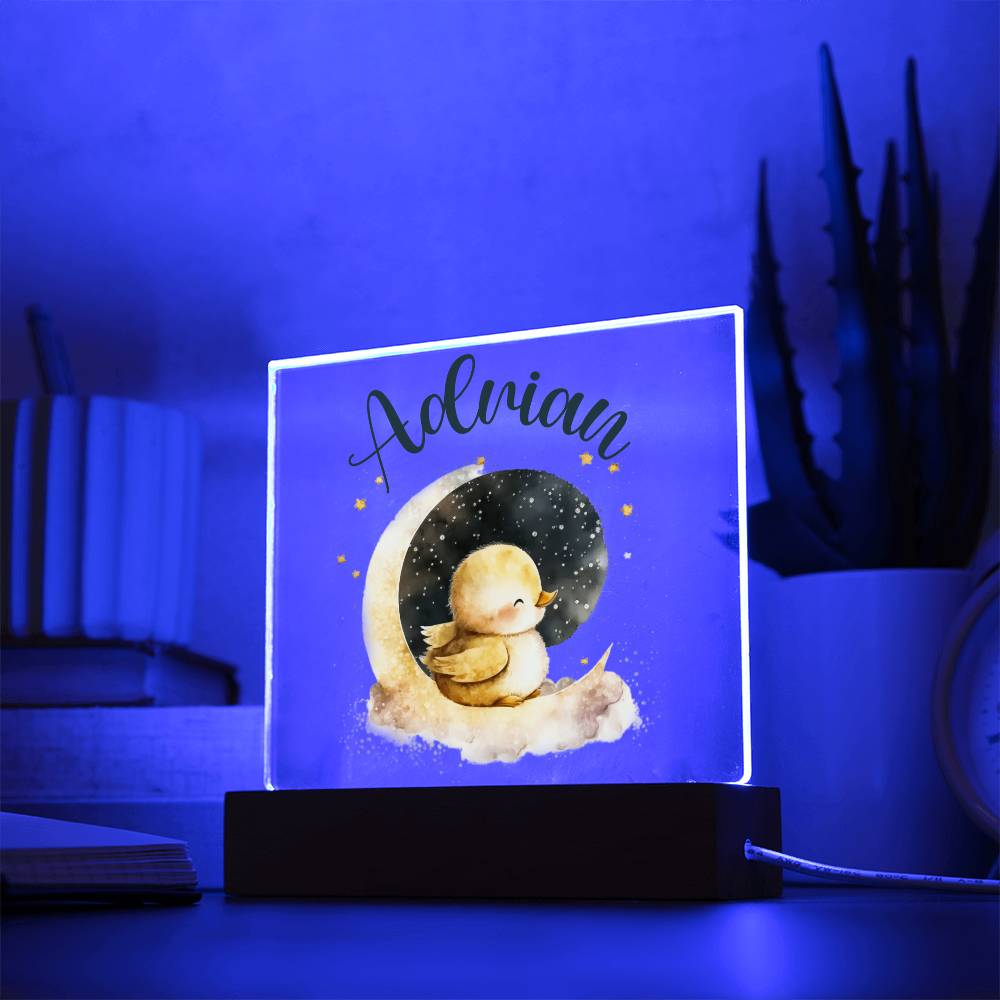 Nachtlicht Personalisiert Mit Namen - Acrylic Square Plaque