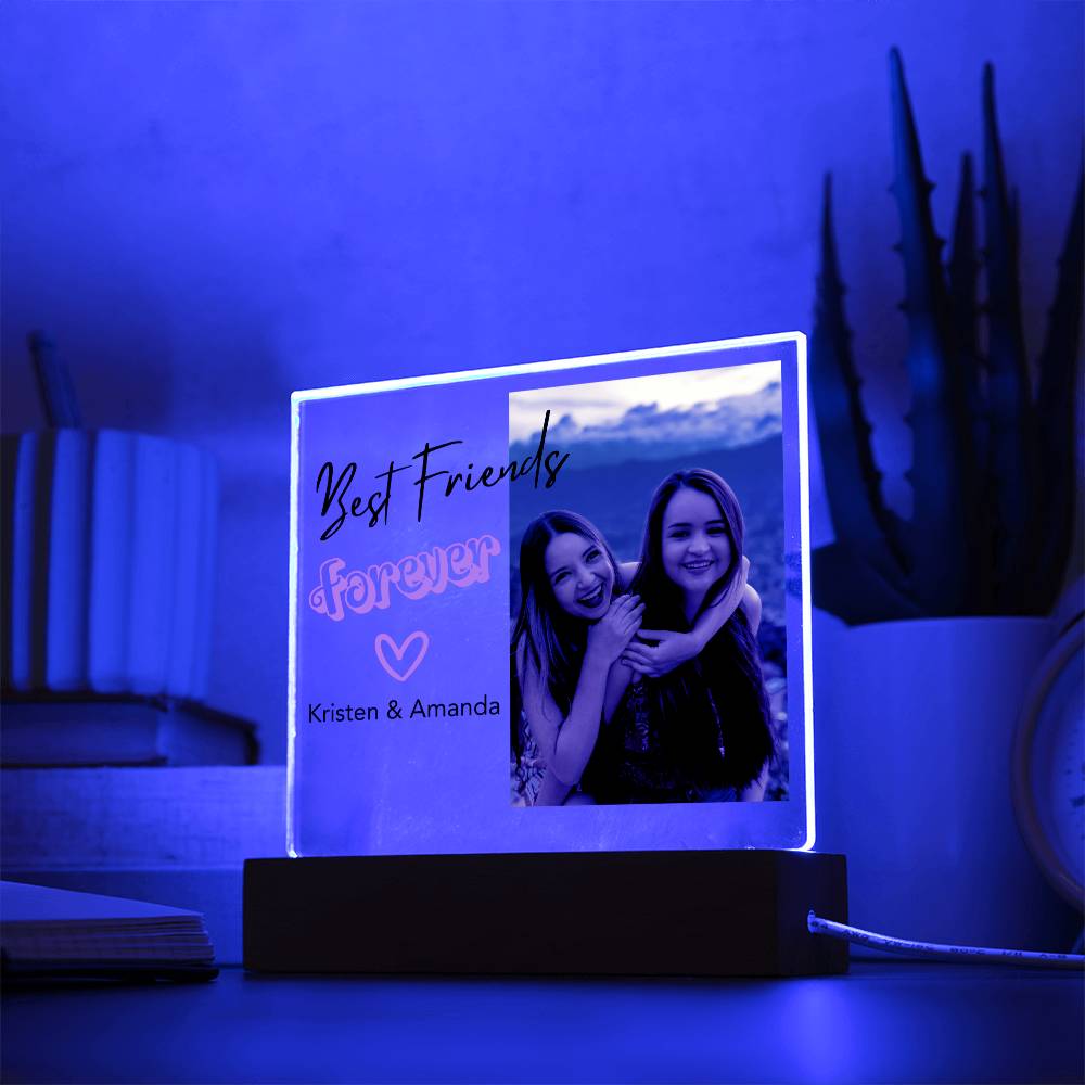 Best Friends Forever 6 - Acrylic Square Plaque (black)