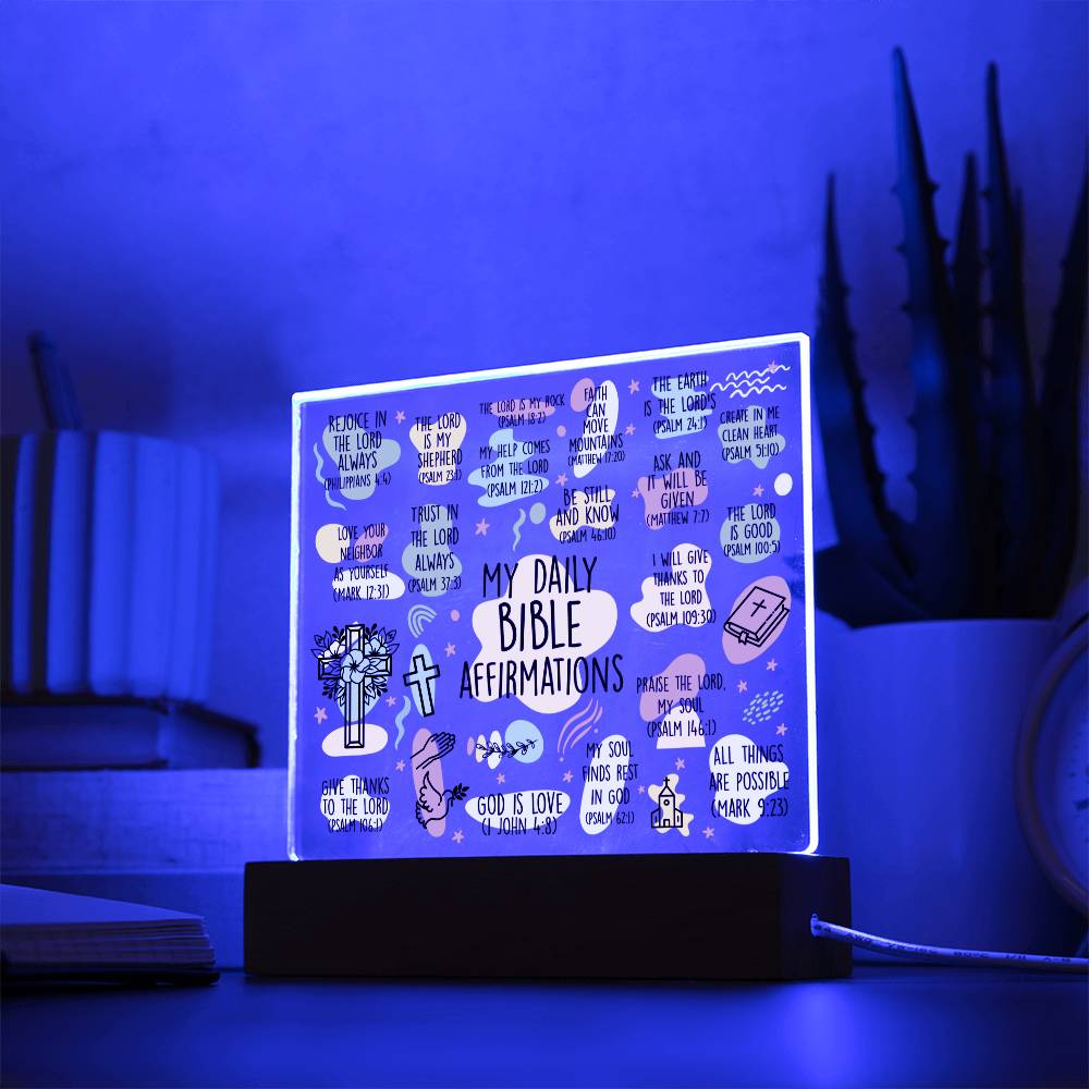 Bible Affirmation 2 - Acrylic Square Plaque