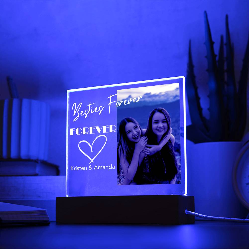 Best Friends Forever 3 - Acrylic Square Plaque (white)