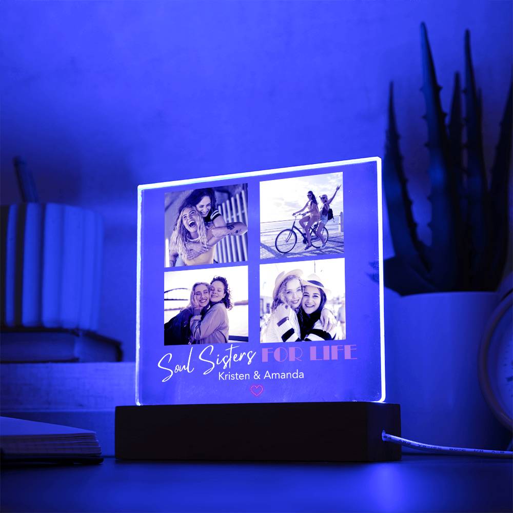 Best Friends Forever 5 - Acrylic Square Plaque (white)