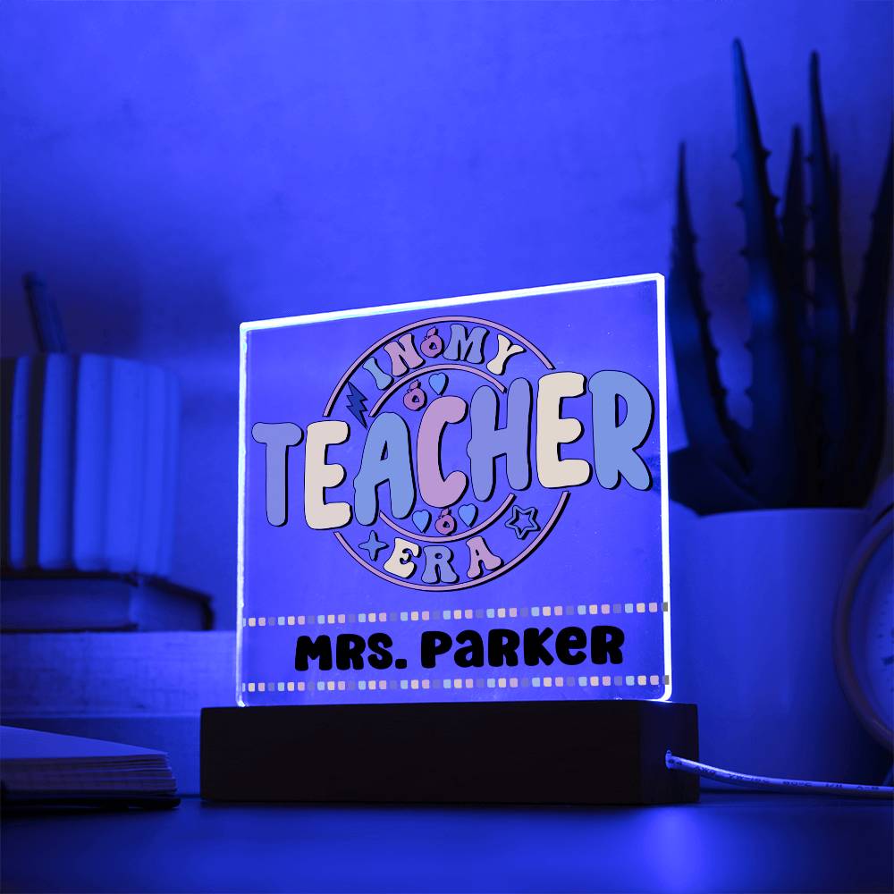 Teacher Square Acrylic Plaque 16