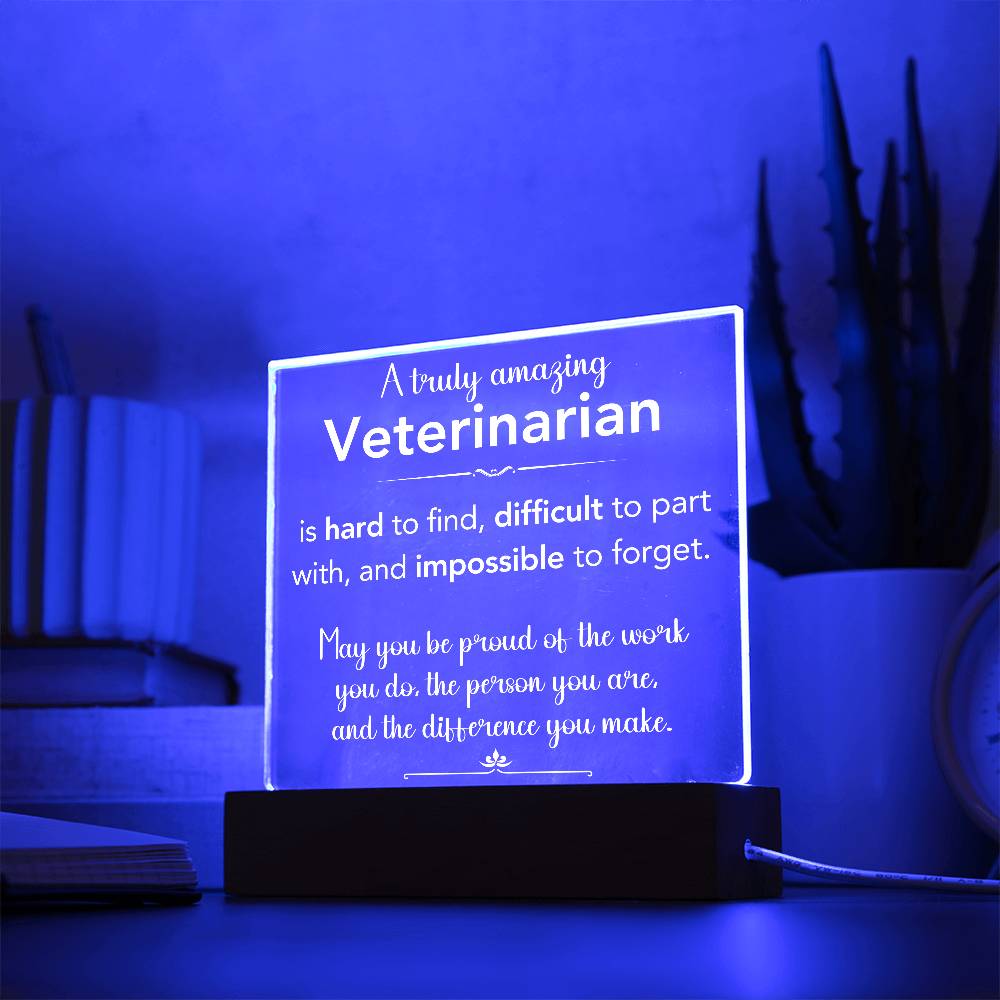A Truly Amazing Veterinarian - Printed Acrylic Plaque