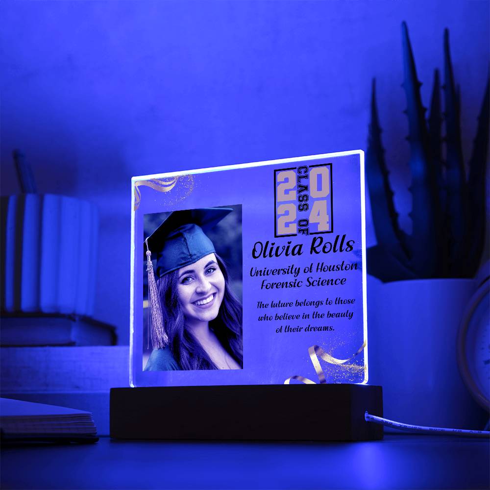 Custom Graduation Gift - Acrylic Square Plaque 7