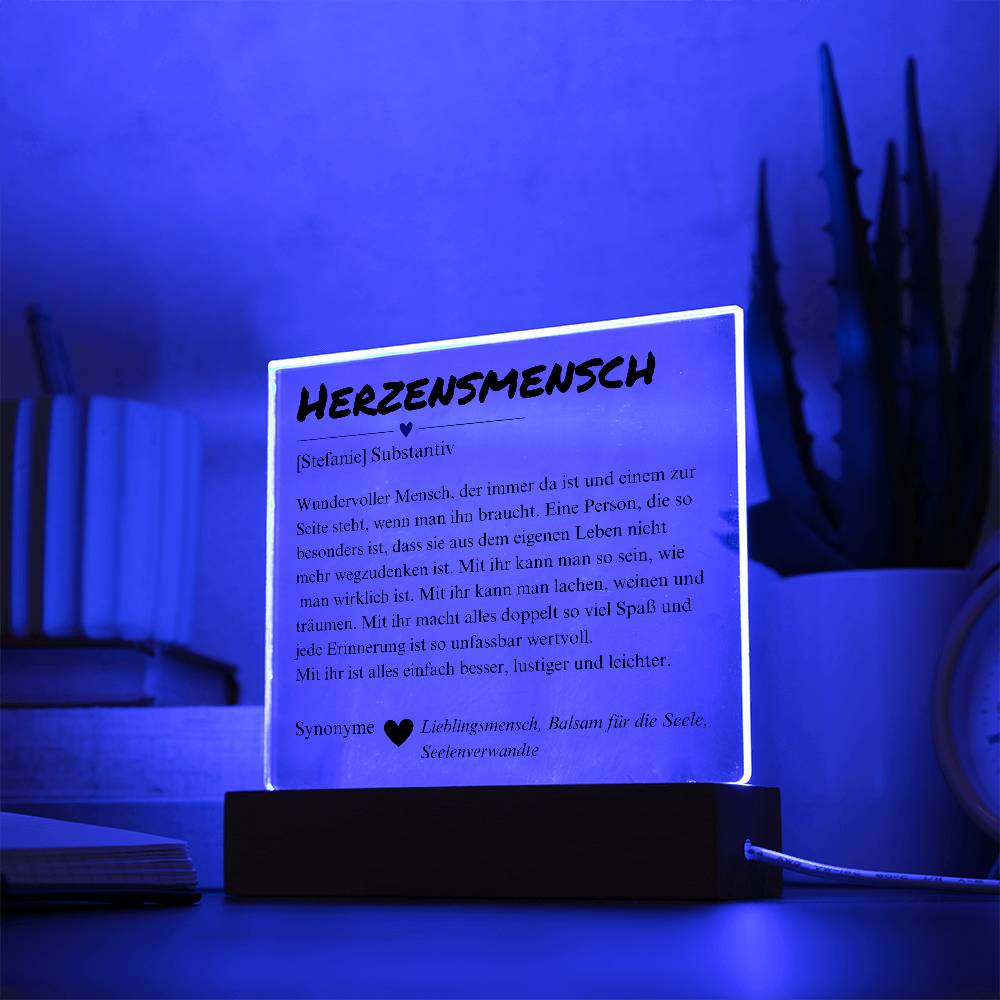 Herzensmensch Definition Poster Acryl Platte Deko 5