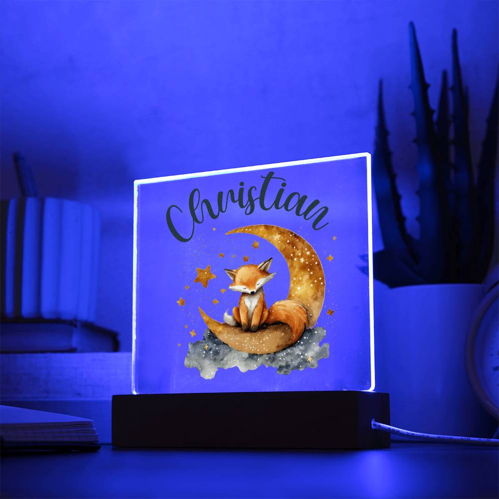 Nachtlicht Personalisiert Mit Namen - Acrylic Square Plaque
