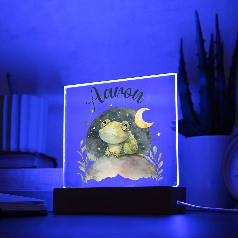 Nachtlicht Personalisiert Mit Namen - Acrylic Square Plaque