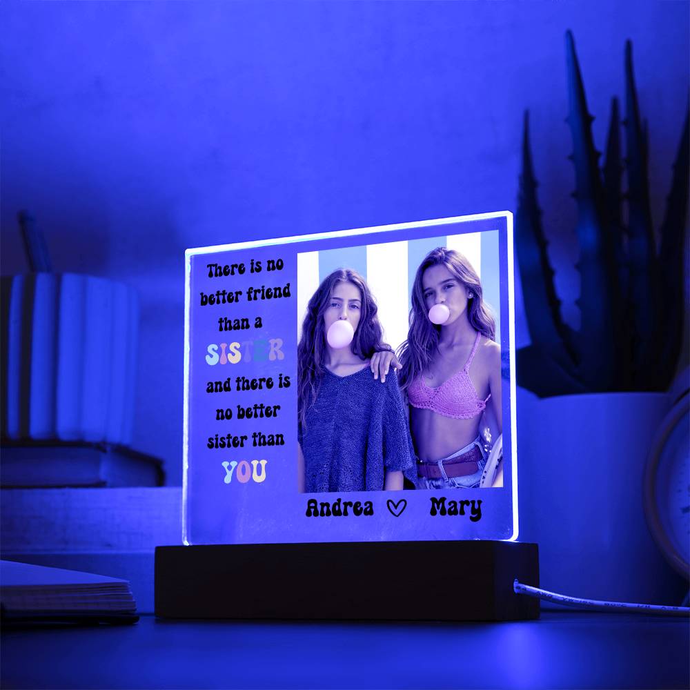 Best Friends Forever 17 - Acrylic Square Plaque (black text)