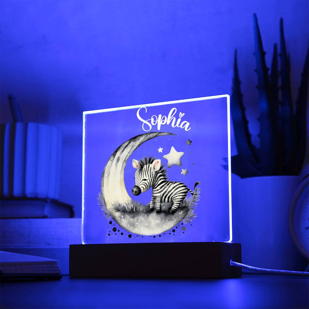 Night Light Personalized With Name - Acrylic Square Plaque