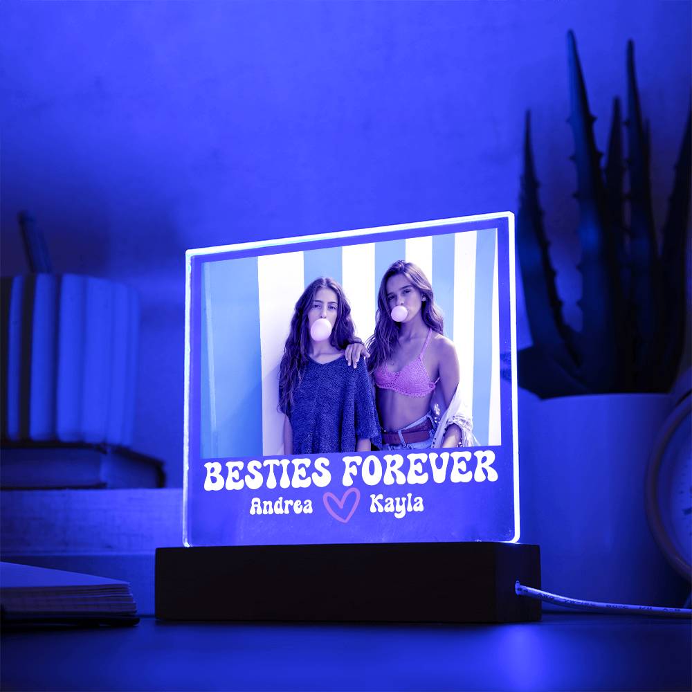 Best Friends Forever 12 - Acrylic Square Plaque (white text)