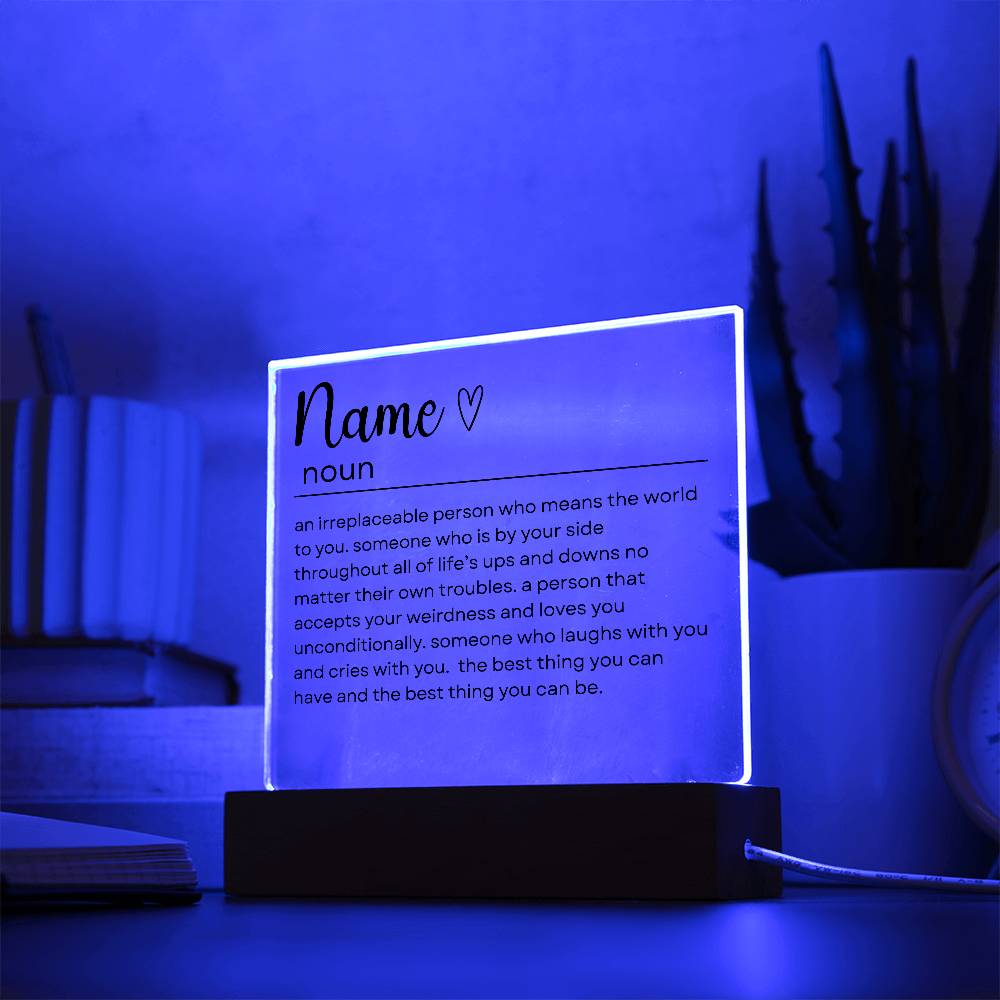 Personalized Friendship Acrylic Plaque 2 - Acrylic Square Plaque