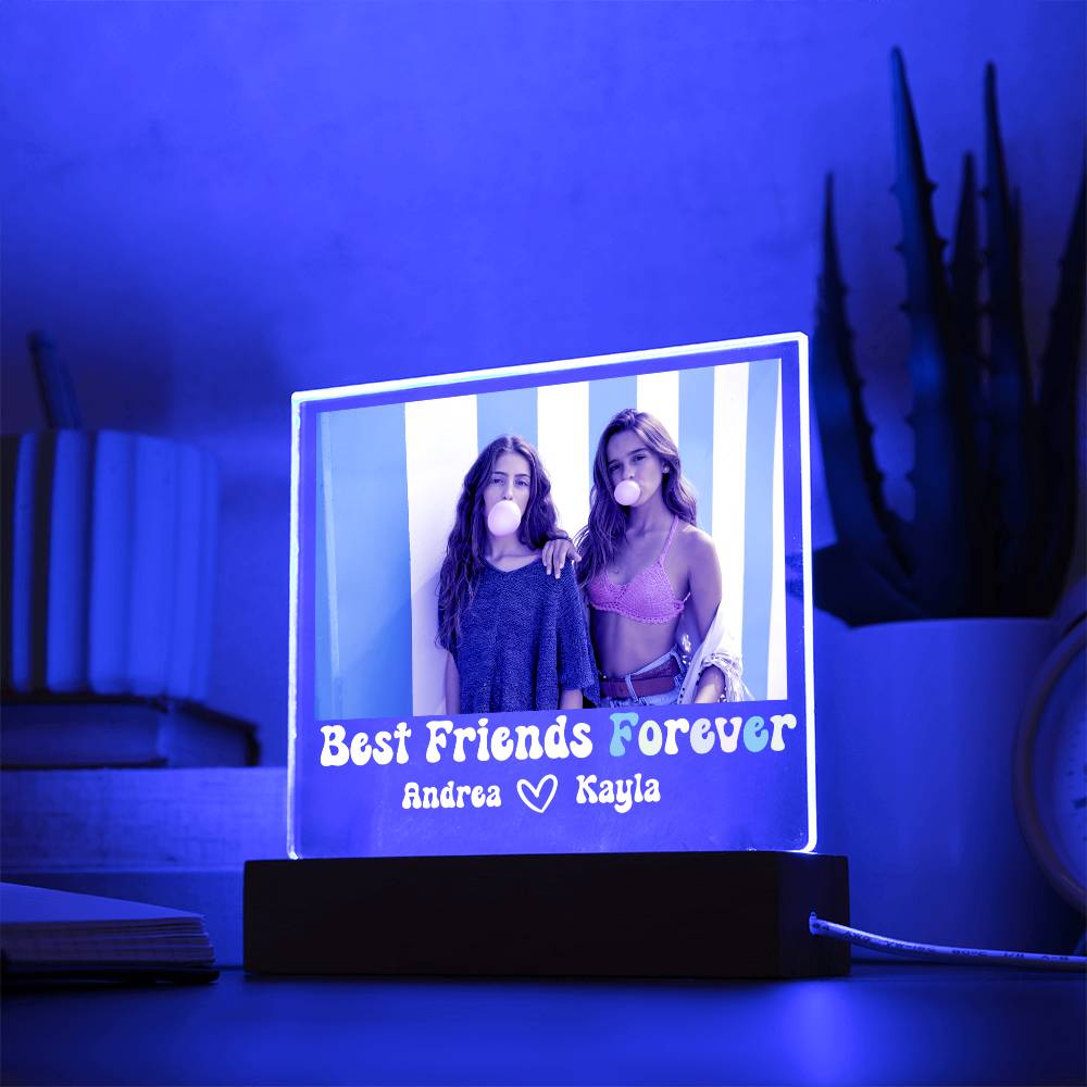 Best Friends Forever 14 - Acrylic Square Plaque (white text)
