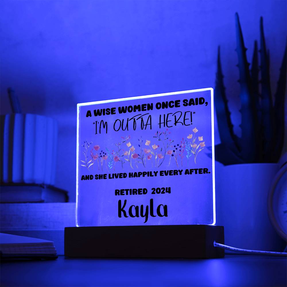 Personalized Retirement Plaque 5