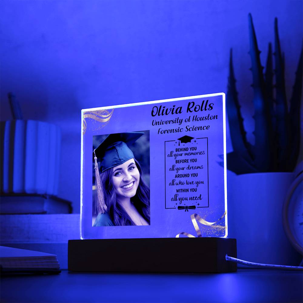 Custom Graduation Gift - Acrylic Square Plaque 9