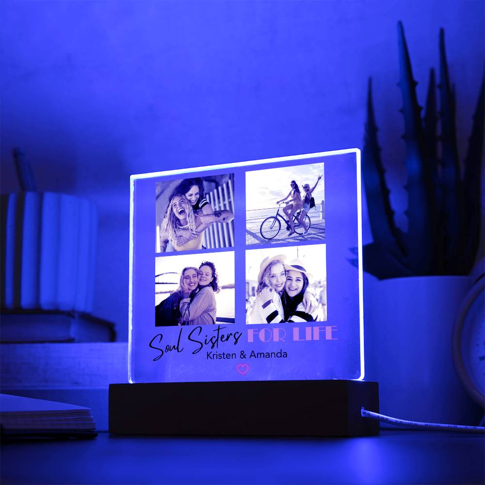 Best Friends Forever 5 - Acrylic Square Plaque (black)